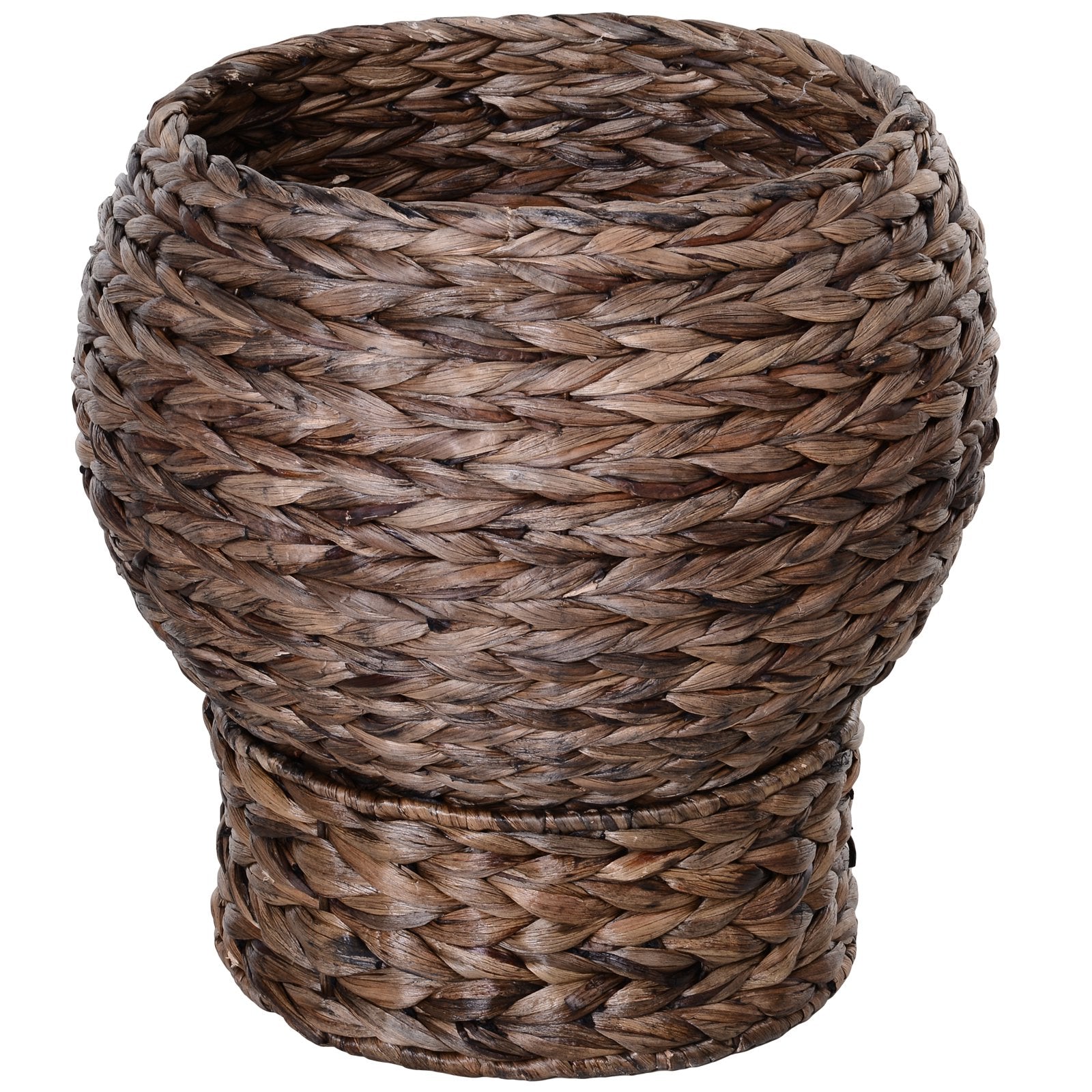KFX-9200957 Handmade Dark Brown Wicker Elevated Cat Bed with Soft Cushion for Kittens