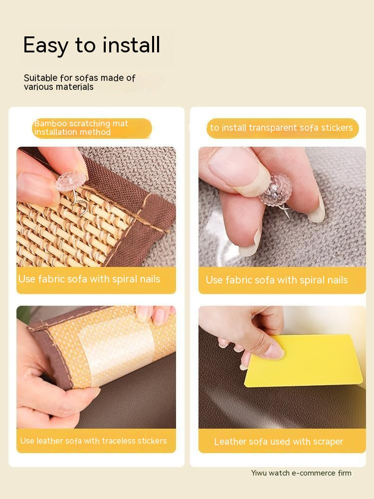 KFX-9203261 Wear-Resistant Cat Scratch Board for Sofa Protection with Fixing Nails and Adhesive Tape