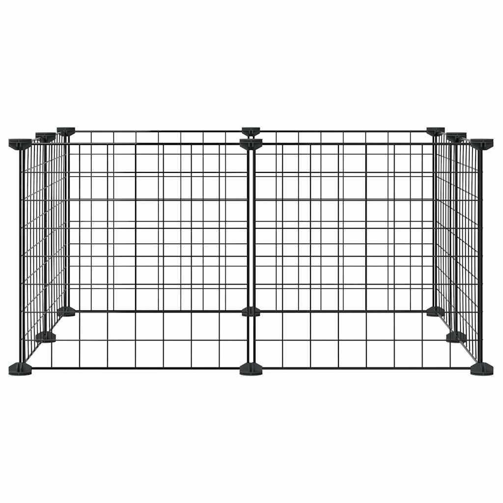KFX-9204669 8-Panel and 12-Panel Powder-Coated Steel Pet Cage with Door for Training and Play