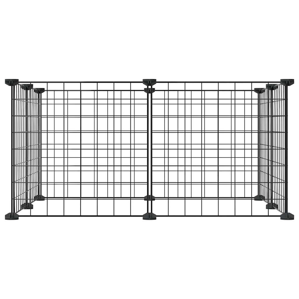 KFX-9204669 8-Panel and 12-Panel Powder-Coated Steel Pet Cage with Door for Training and Play