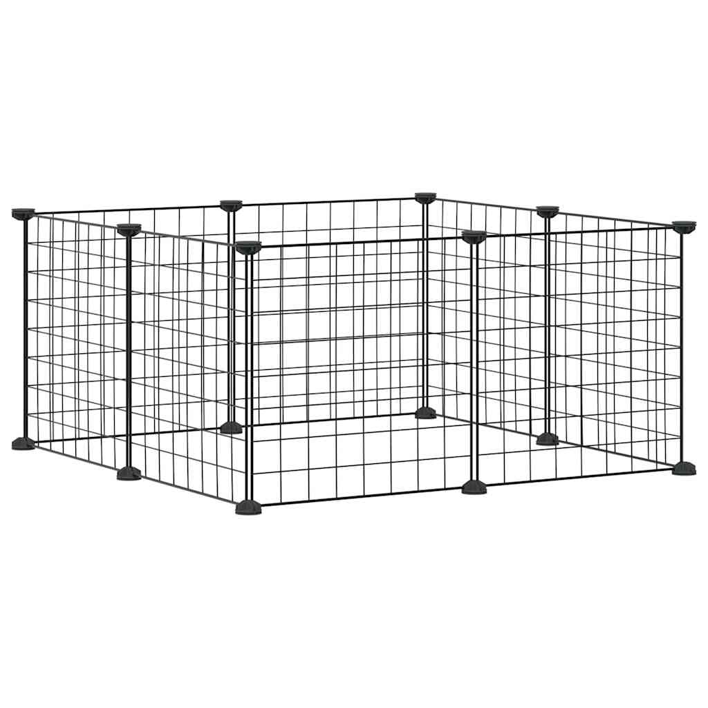 KFX-9204669 8-Panel and 12-Panel Powder-Coated Steel Pet Cage with Door for Training and Play