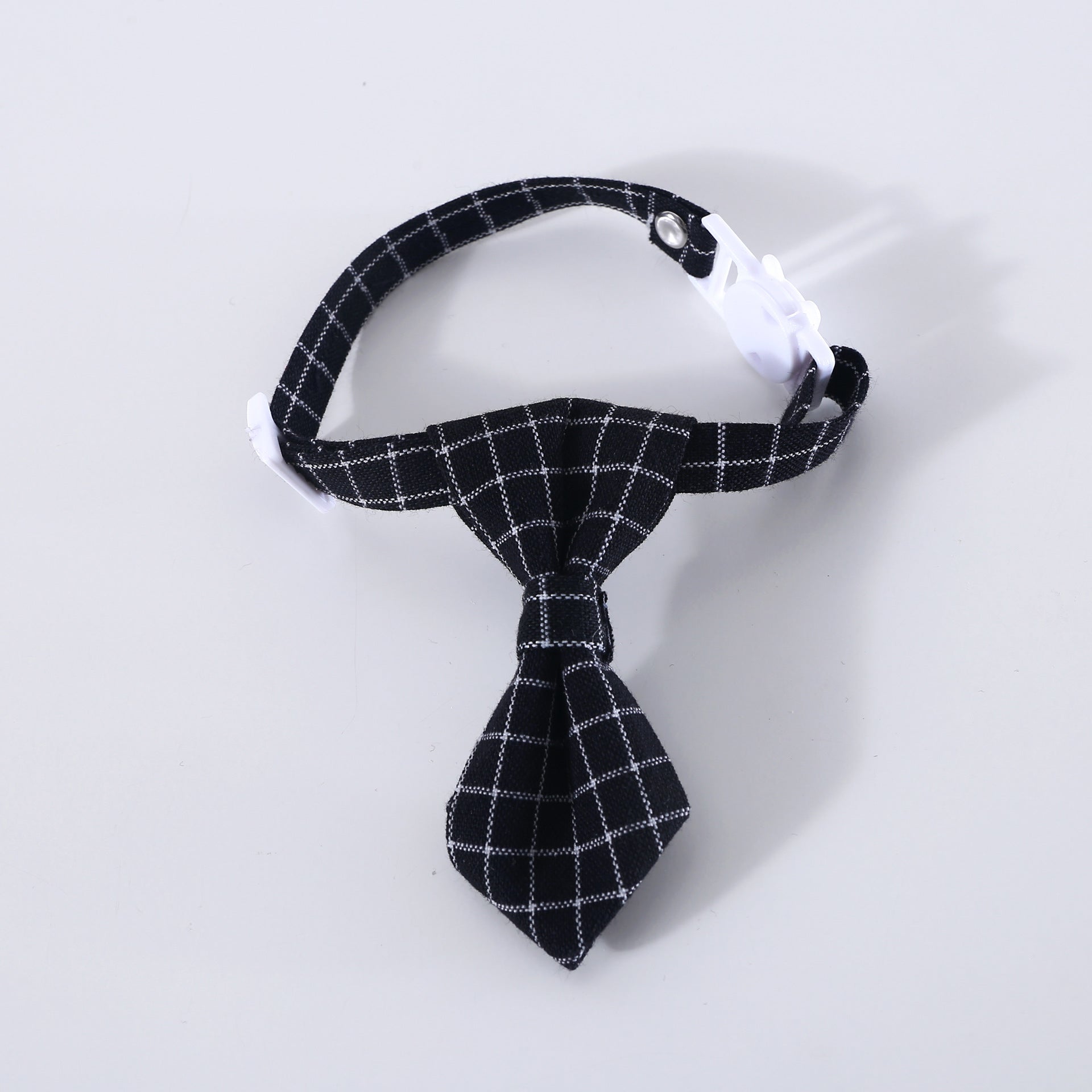 KFX-9205053 Adjustable British Style Plaid Bow Tie and Tie Collar Accessories for Pets