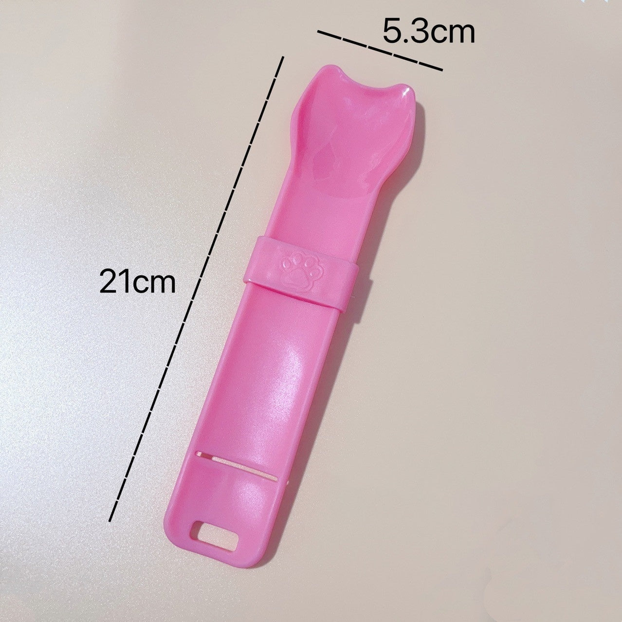 KFX-9206845 Cat Feeding Spoon in Blue and Pink - Durable Plastic Tableware for Your Pet