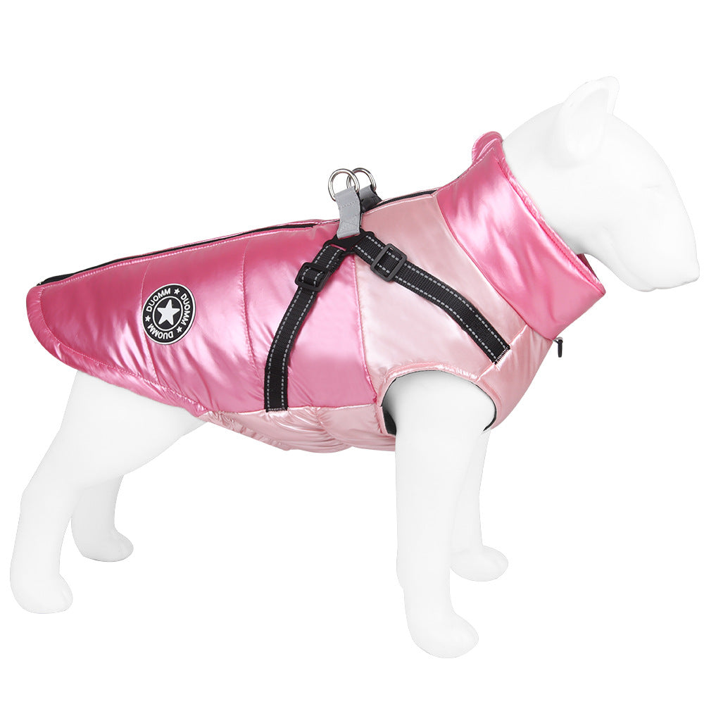 KFX-9207485 Windproof and Warm Reflective Webbing Cotton Coat for Big Dogs