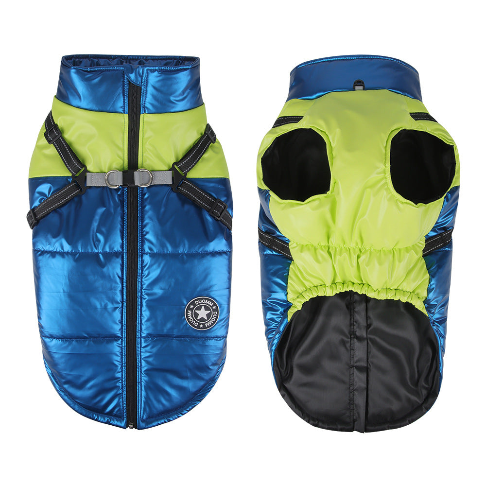 KFX-9207485 Windproof and Warm Reflective Webbing Cotton Coat for Big Dogs