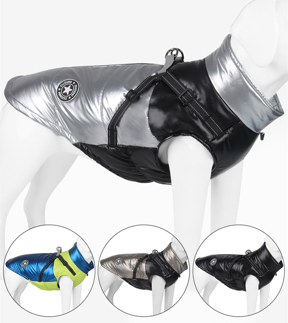 KFX-9207485 Windproof and Warm Reflective Webbing Cotton Coat for Big Dogs