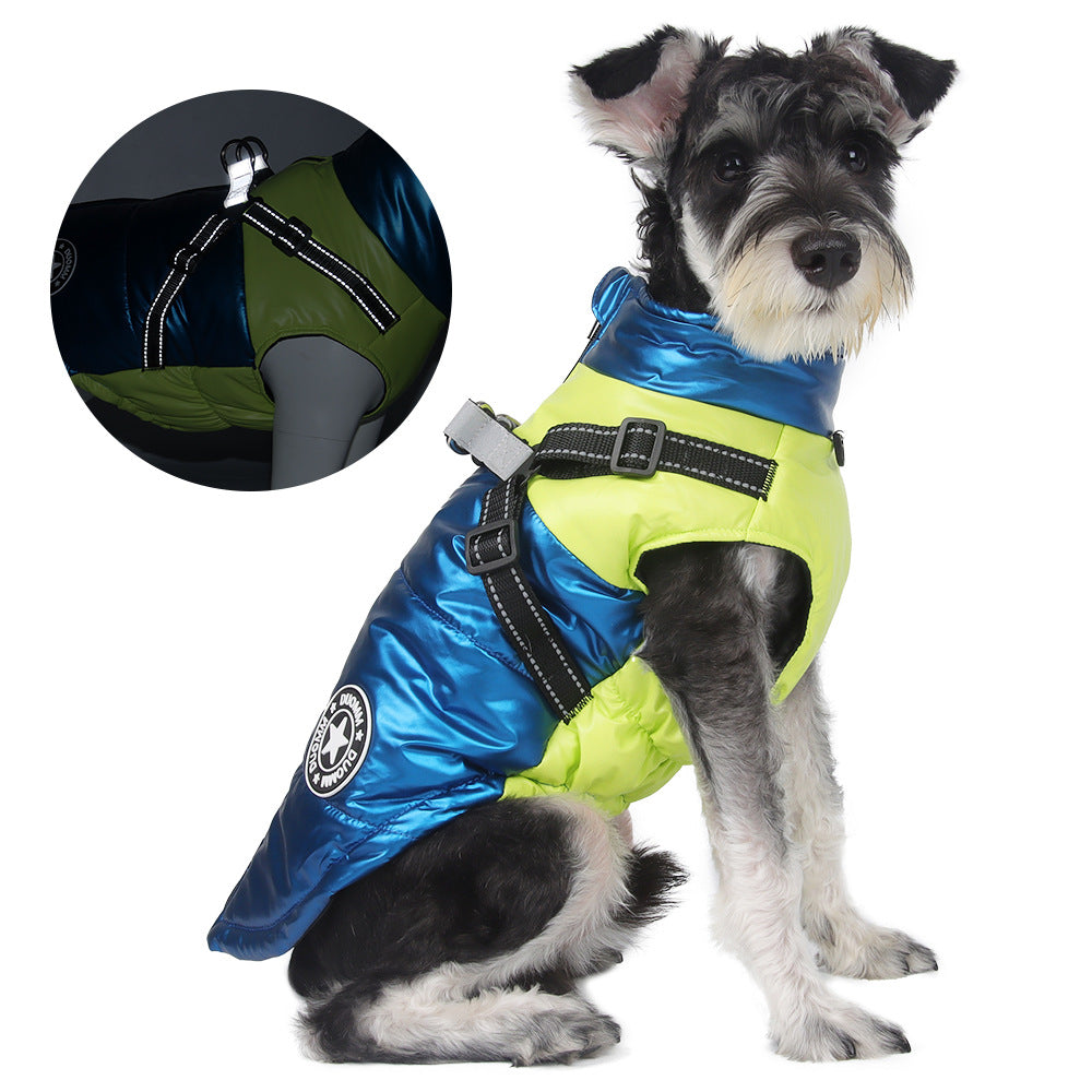 KFX-9207485 Windproof and Warm Reflective Webbing Cotton Coat for Big Dogs