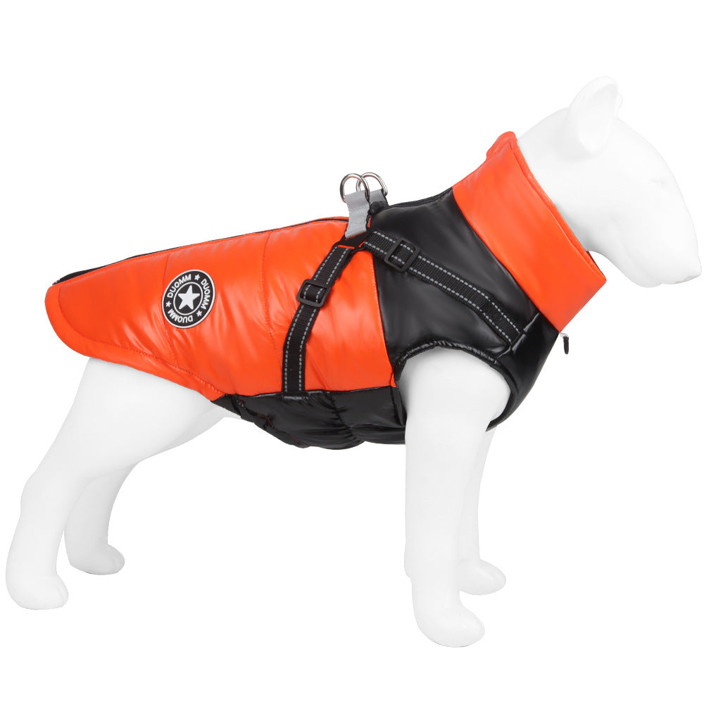 KFX-9207485 Windproof and Warm Reflective Webbing Cotton Coat for Big Dogs