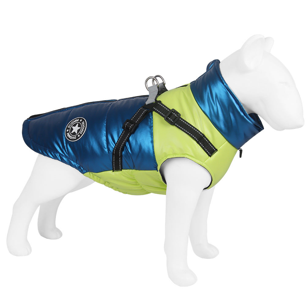 KFX-9207485 Windproof and Warm Reflective Webbing Cotton Coat for Big Dogs