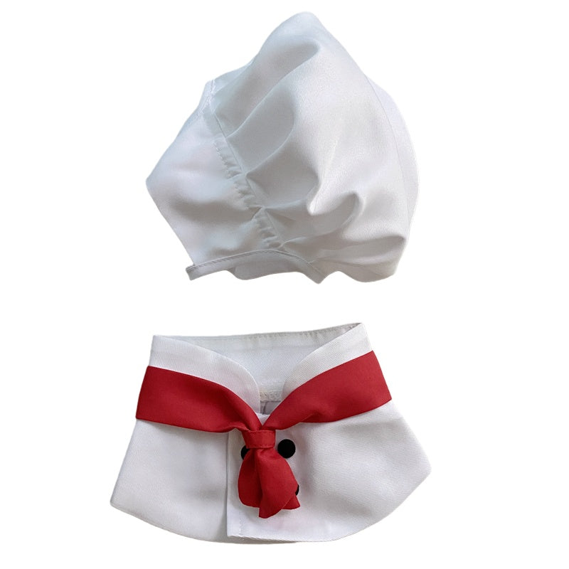 KFX-9207869 Pet Outfit with Hat and Scarf - Available in White, Sizes S to L