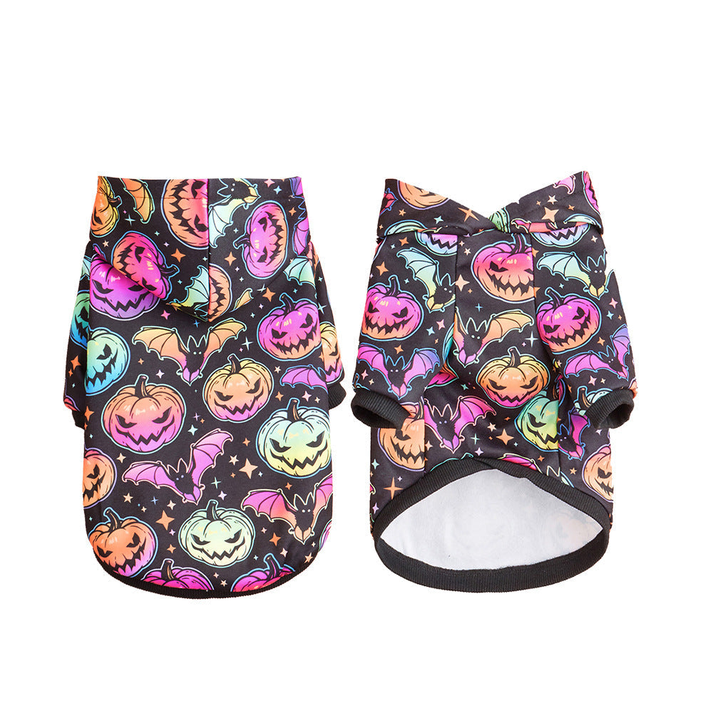 KFX-9208125 Halloween-Themed Pet Clothing for Small and Medium Dogs and Cats - Pumpkin & Skull Designs
