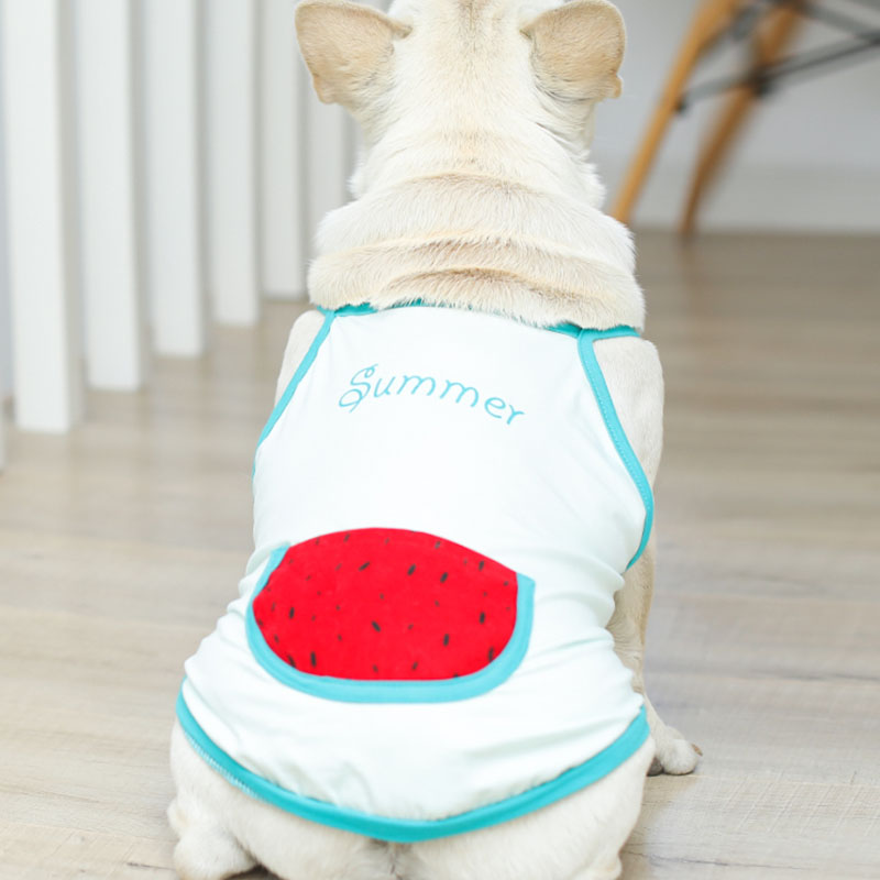 KFX-9209405 Light Blue Cartoon Cotton Vest for Pets – Breathable Clothing for Cats and Dogs