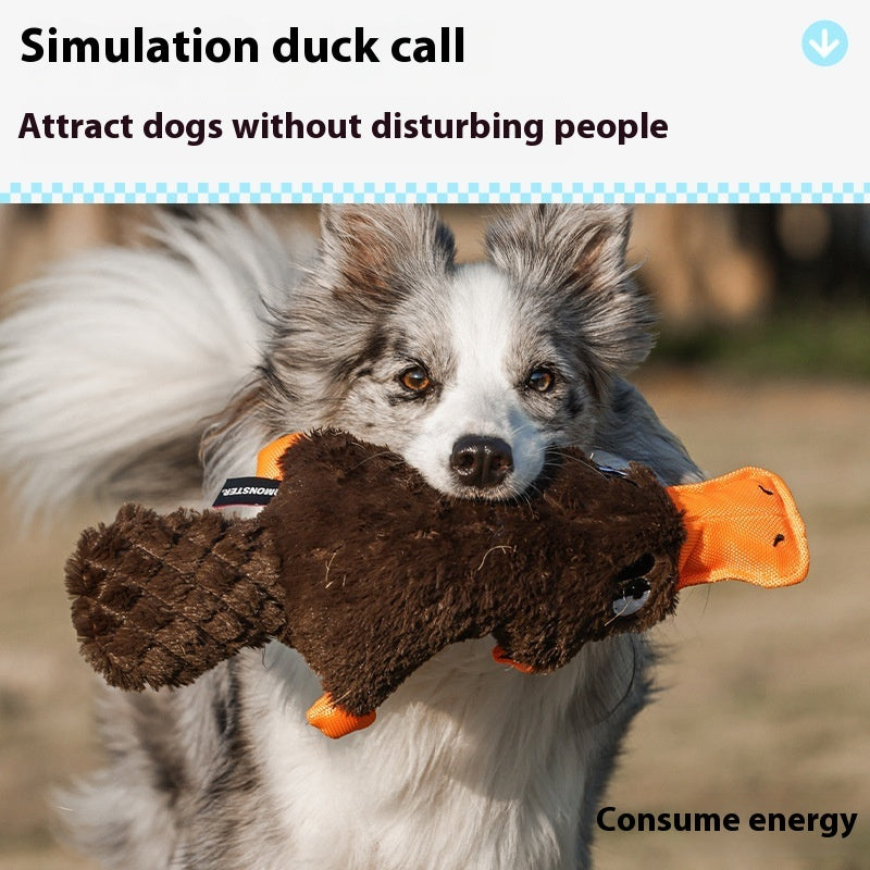 KFX-9210429 Platypus Plush Dog Toy with Sound Simulation
