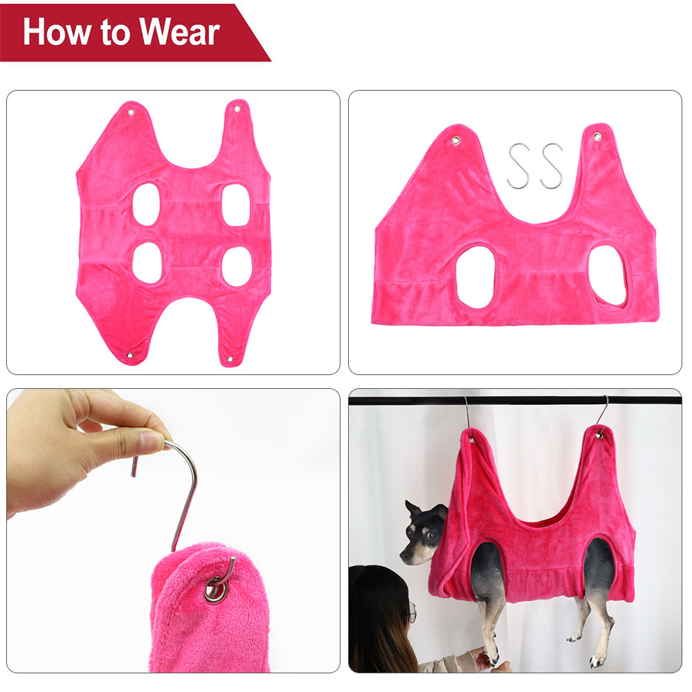 KFX-9210685 Soft Cloth Pet Grooming Tool for Cats and Dogs - Available in Pink, Blue, Grey, Sizes S, M, L