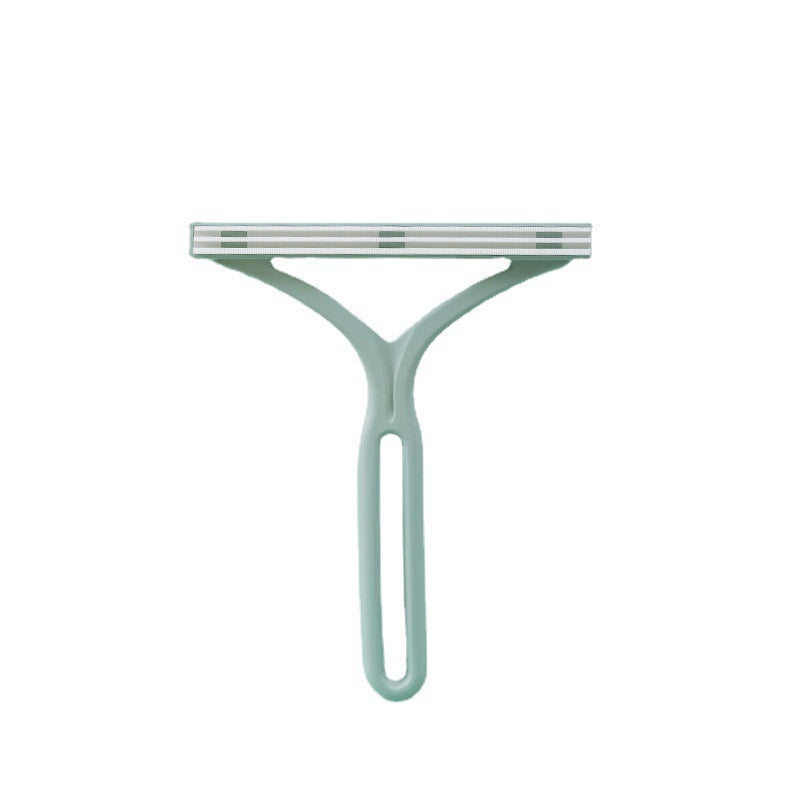 KFX-9214397 Y-Shaped Pet Hair Shaver in Pink, Dark Green, and Light Green - 12.5 x 15 cm, Made of Durable PP