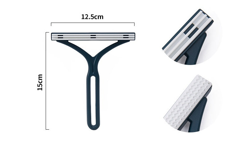 KFX-9214397 Y-Shaped Pet Hair Shaver in Pink, Dark Green, and Light Green - 12.5 x 15 cm, Made of Durable PP