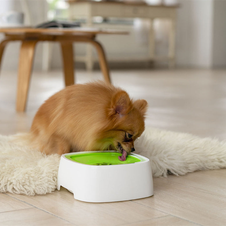 KFX-9214781 Non-Slip Floating Dog Drinking Bowl - Automatic Feeding, 19x18x8cm, Sky Blue/Green/Gray