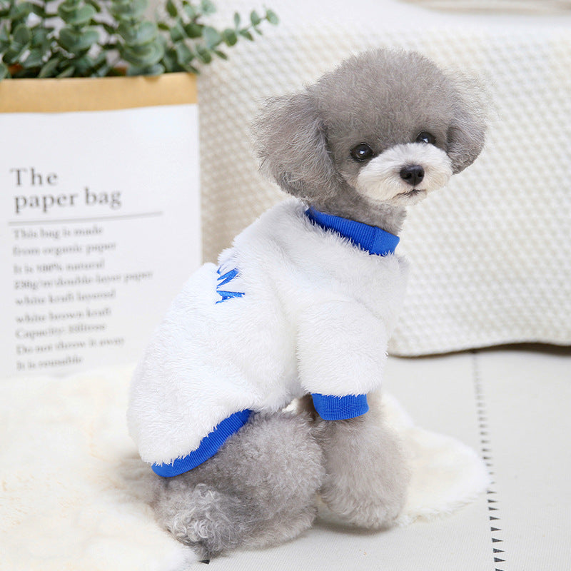 KFX-9215165 Fleece Jacket for Dogs - Double-Sided Velvet Fabric, Available in Purple, Pink, White, Sizes S-XXL