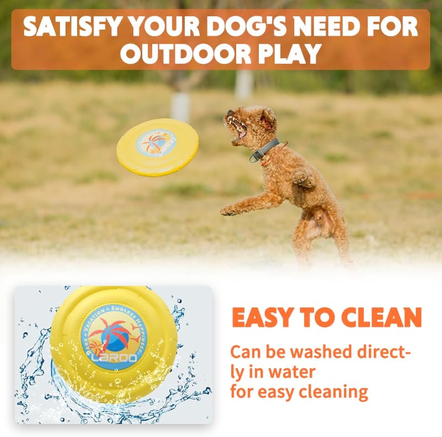 KFX-9216061 Durable Flying Disc for Medium and Large Dogs - Ideal for Outdoor Playtime and Summer Activities