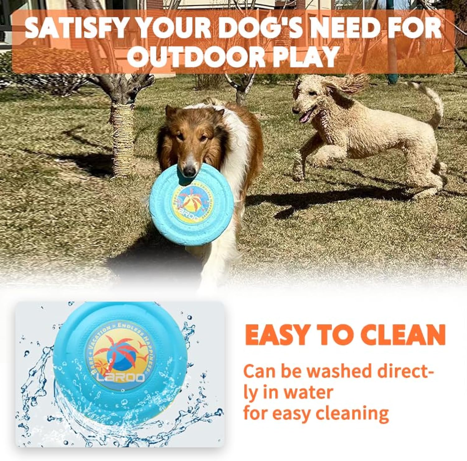 KFX-9216061 Durable Flying Disc for Medium and Large Dogs - Ideal for Outdoor Playtime and Summer Activities