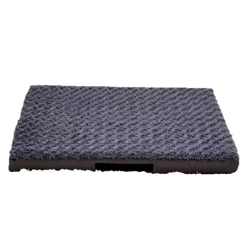 KFX-9218621 Embossed Velvet Dog Bed - Wear-Resistant Pet Mat for All Seasons in Dark Gray, Multiple Sizes Available