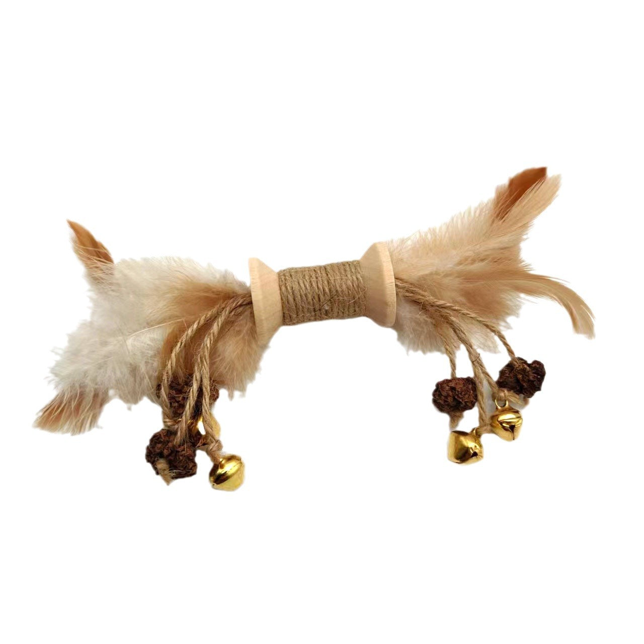 KFX-9222973 Interactive Feather and Bell Cat Toy with Colorful Galls and Inflated Ego Design, 21CM Length