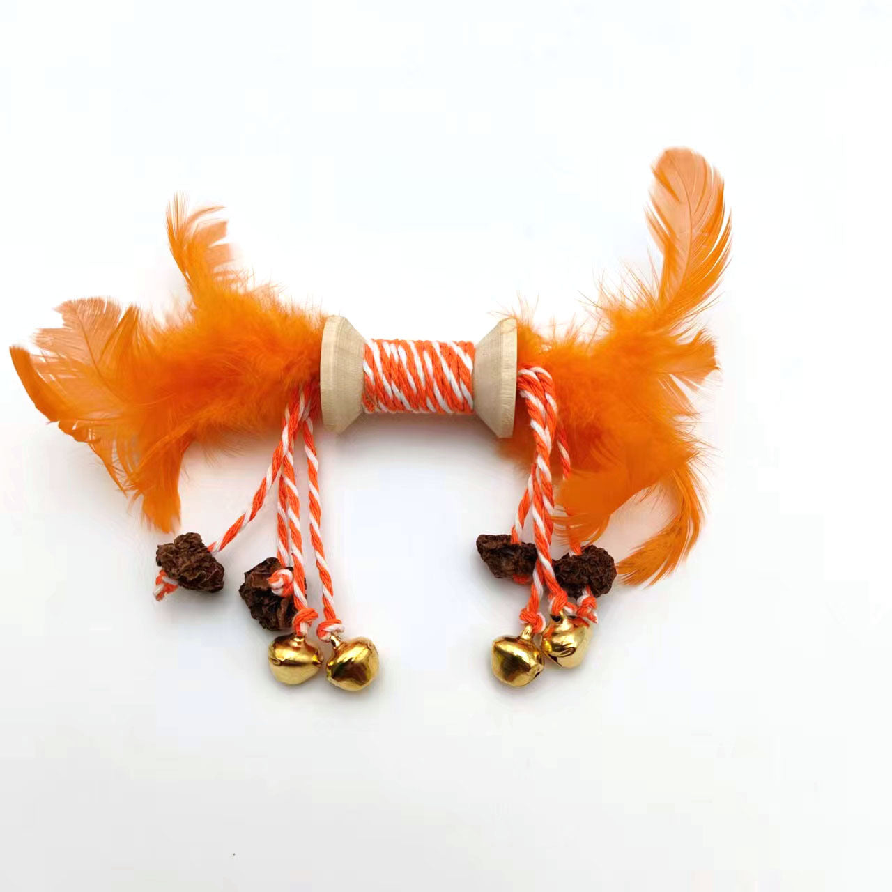 KFX-9222973 Interactive Feather and Bell Cat Toy with Colorful Galls and Inflated Ego Design, 21CM Length