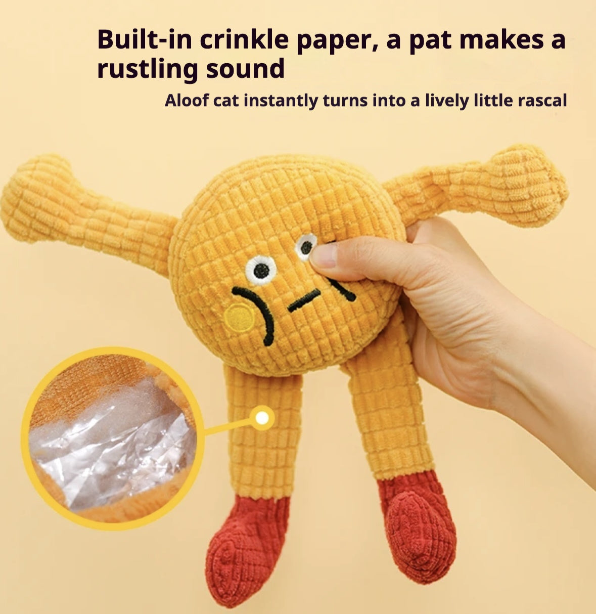 KFX-9223997 Squeaky Catnip Toy for Cats and Dogs, Ideal for Chewing and Dental Care