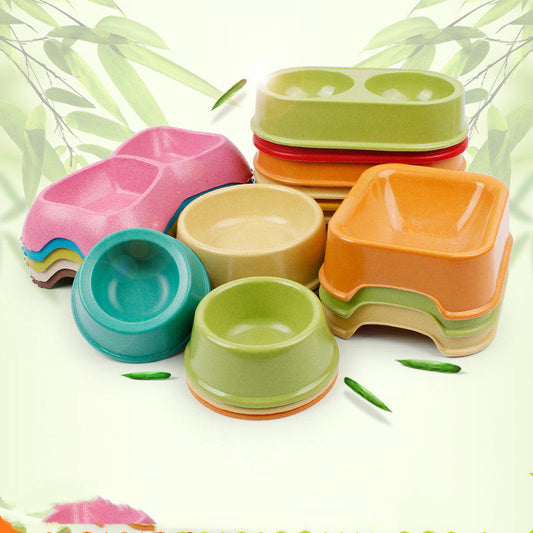 KFX-9224509 Eco-Friendly Bamboo Fiber Dog Bowl - Round & Square Options Available in Various Sizes