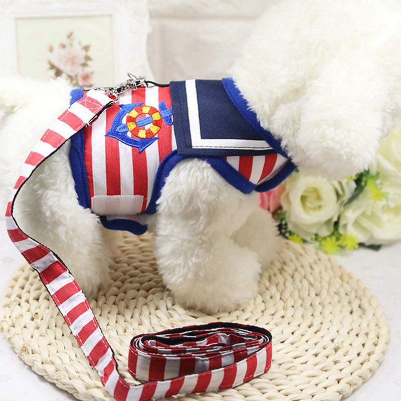 KFX-9229373 Durable Nylon Puppy Leash Chest Strap with Adjustable Dog Walking Rope