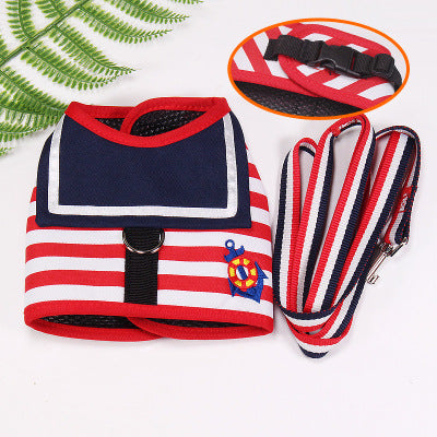 KFX-9229373 Durable Nylon Puppy Leash Chest Strap with Adjustable Dog Walking Rope