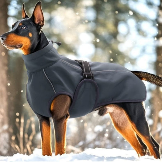 KFX-9229757 Bright Orange and Black Thick Winter Vest for Pets - Coral Fleece, Multiple Sizes Available