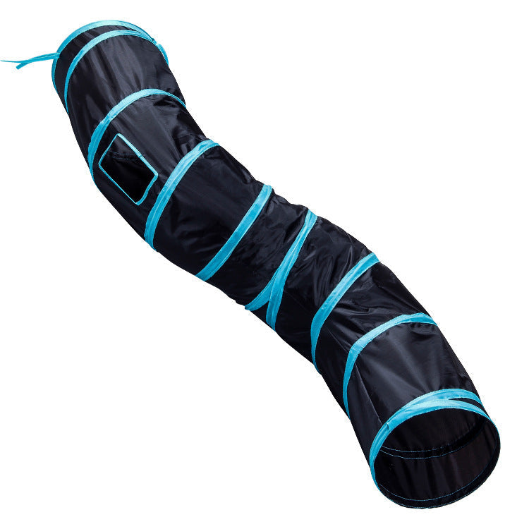 KFX-9235133 Foldable S-Shaped Cat Tunnel in Multi-Colors for Playful Pets