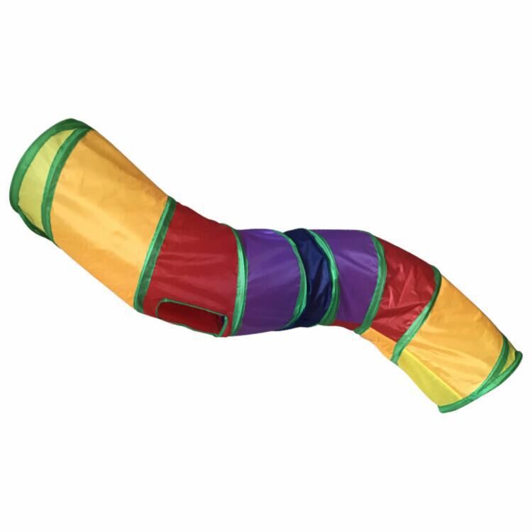 KFX-9235133 Foldable S-Shaped Cat Tunnel in Multi-Colors for Playful Pets