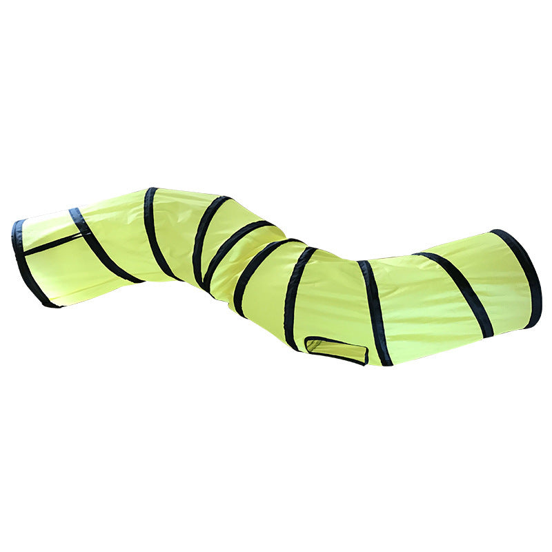 KFX-9235133 Foldable S-Shaped Cat Tunnel in Multi-Colors for Playful Pets