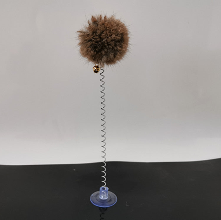 KFX-9236669 Plush Bell Ball Cat Toy in Multiple Colors - Soft Bite-Friendly Design, 23CM