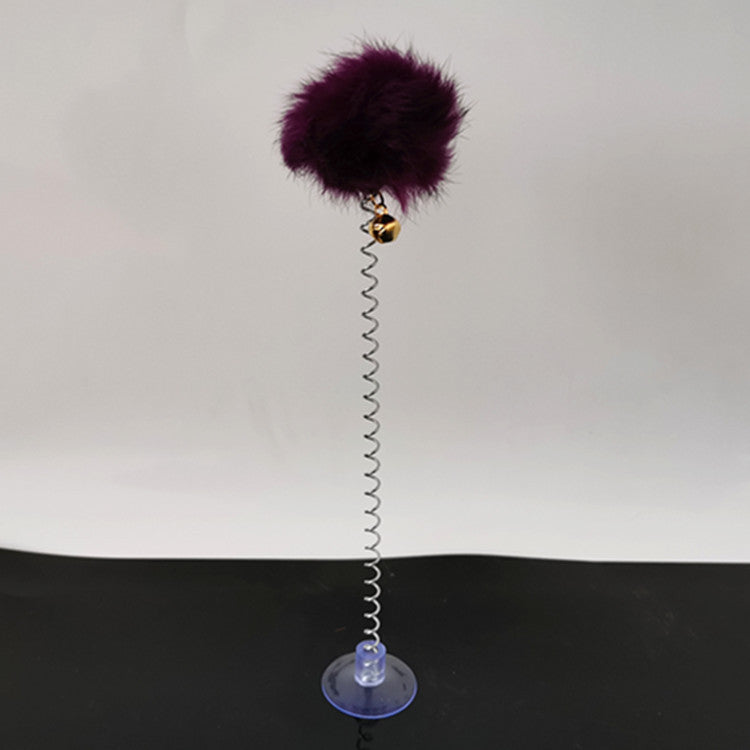 KFX-9236669 Plush Bell Ball Cat Toy in Multiple Colors - Soft Bite-Friendly Design, 23CM