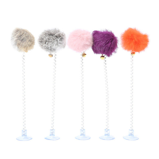 KFX-9236669 Plush Bell Ball Cat Toy in Multiple Colors - Soft Bite-Friendly Design, 23CM