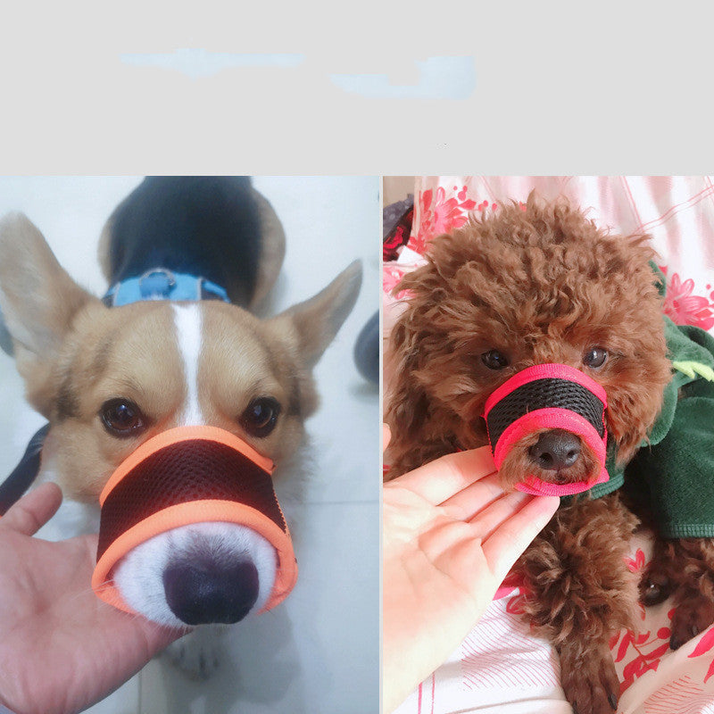 KFX-9239101 Dog Mouth Cover for Small and Large Pets - Anti-Bite, Anti-Bark, Adjustable Cloth Design in Various Colors