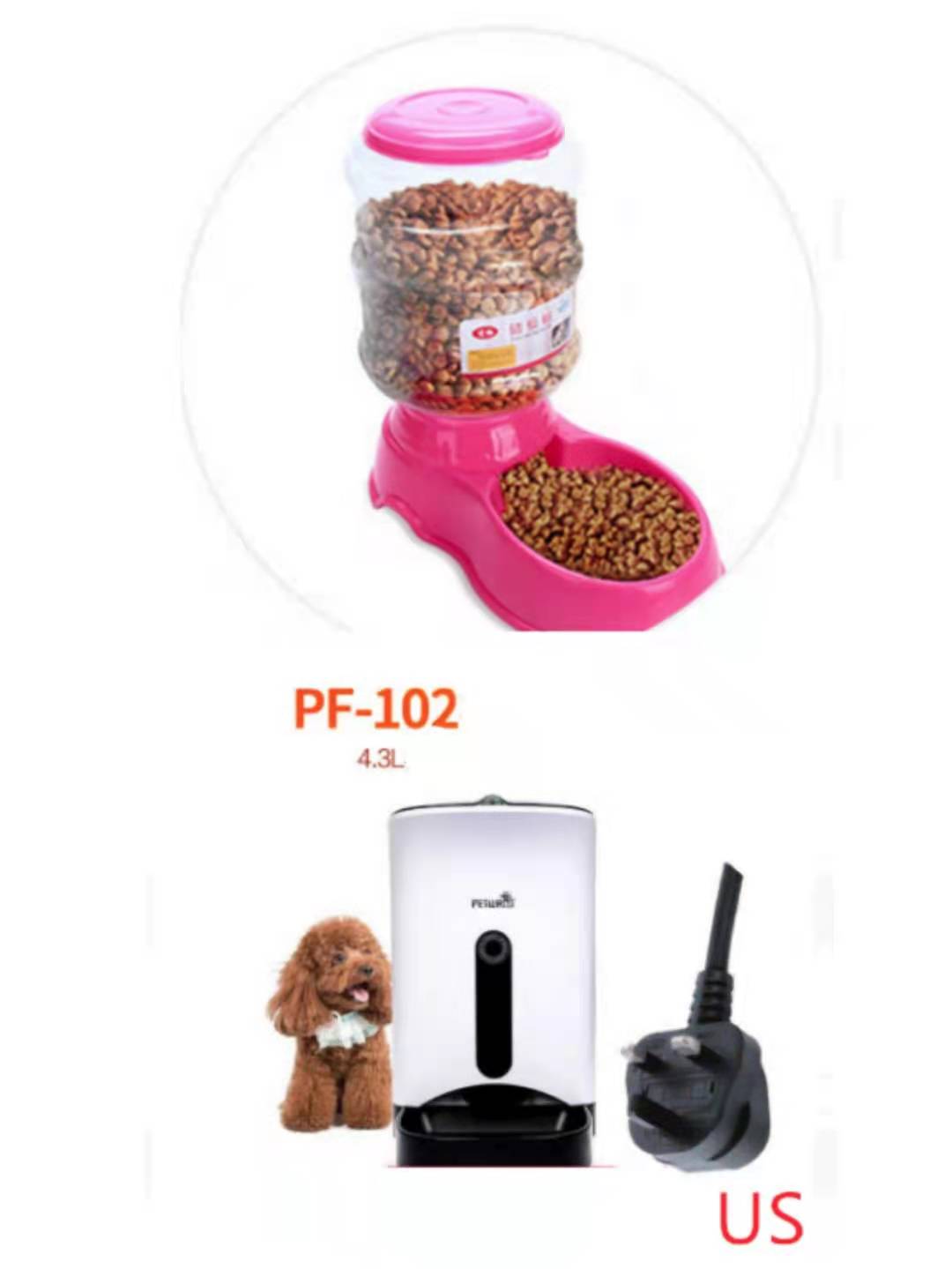 KFX-9239613 Automatic 3.5L Pet Feeding and Drinking Station for Cats and Dogs