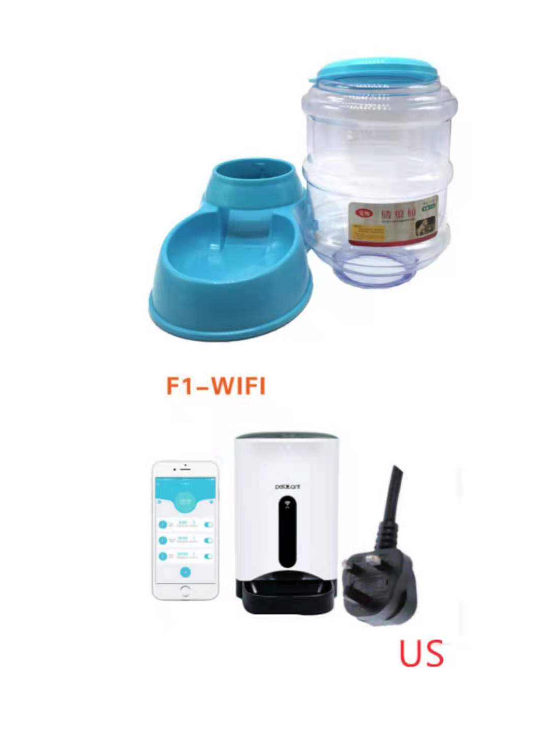 KFX-9239613 Automatic 3.5L Pet Feeding and Drinking Station for Cats and Dogs