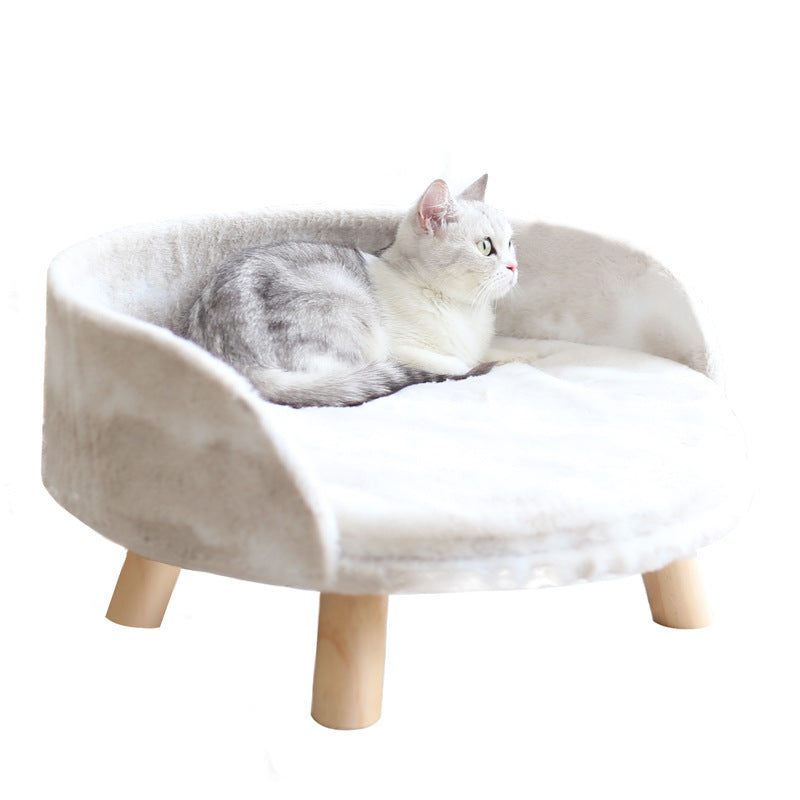 KFX-9239869 Comfortable Wooden Nest Pet Bed for Cats and Kittens - Small & Large Sizes Available