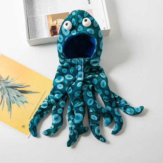KFX-9239997 Cute Octopus Costume Headwear for Pets - Polyester Material, Casual Style