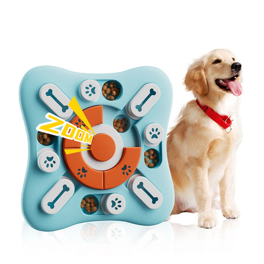 KFX-9243197 Light Blue Educational Pet Toy with Vocalization for Dogs