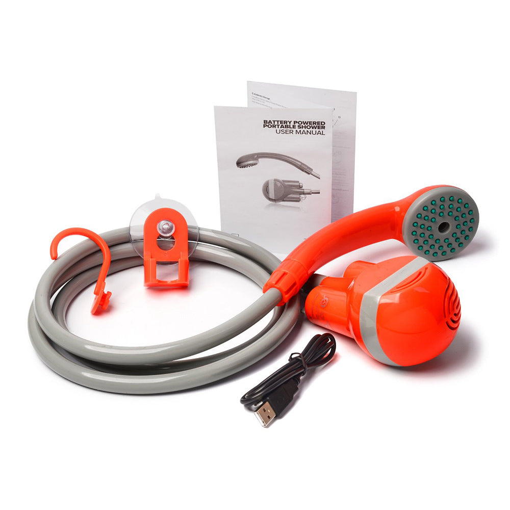 KFX-9243453 Portable Outdoor Electric Shower with Automatic Water Feeding - Compact Design, Lightweight and Easy to Use