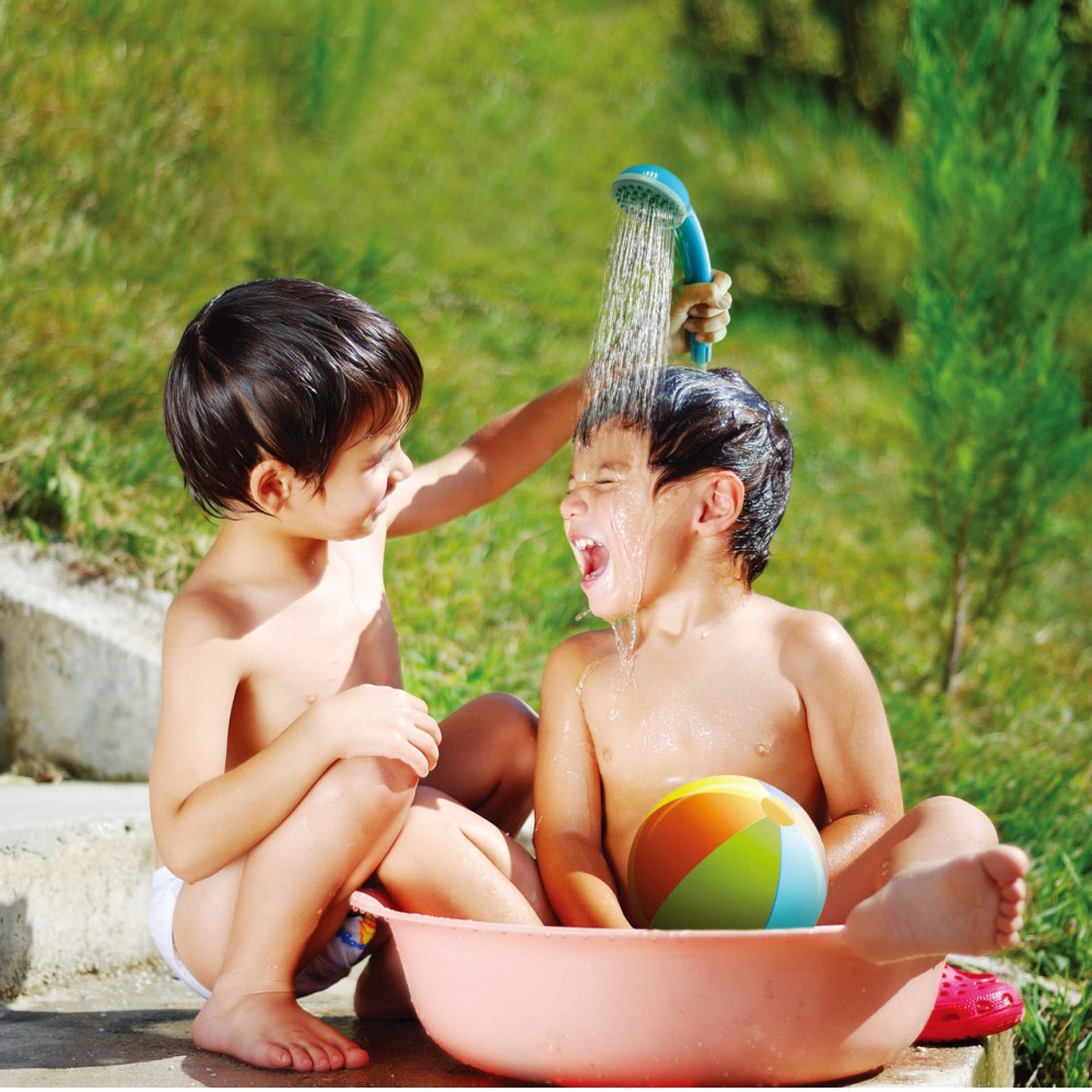 KFX-9243453 Portable Outdoor Electric Shower with Automatic Water Feeding - Compact Design, Lightweight and Easy to Use