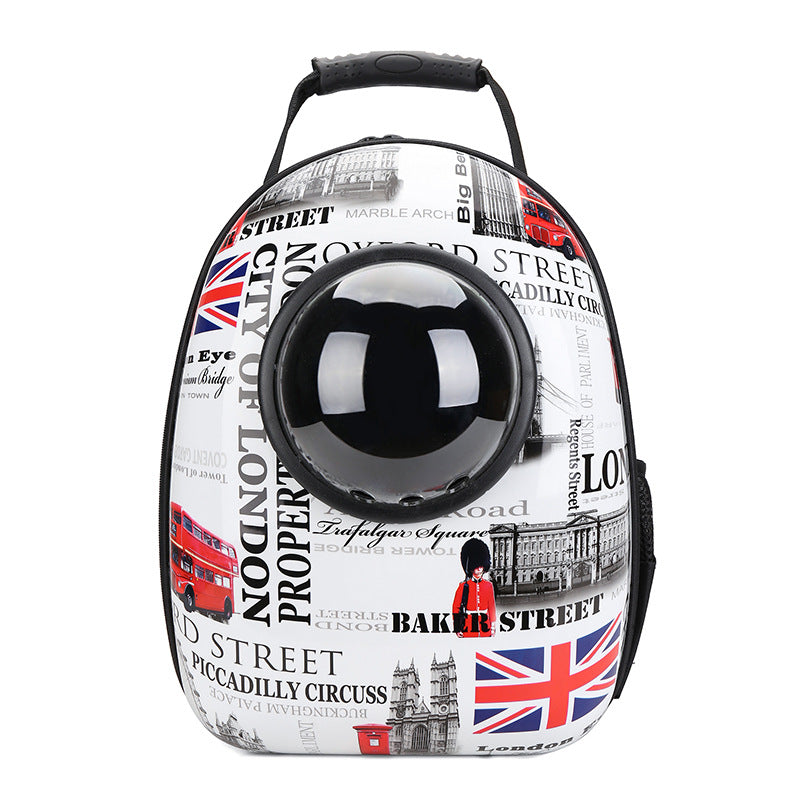 KFX-9245245 Space Capsule Pet Carrier Bag - Durable PC and Oxford Fabric with Ample Room for Comfort
