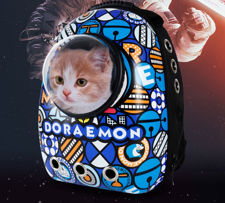 KFX-9245245 Space Capsule Pet Carrier Bag - Durable PC and Oxford Fabric with Ample Room for Comfort