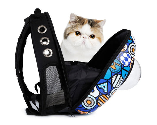 KFX-9245245 Space Capsule Pet Carrier Bag - Durable PC and Oxford Fabric with Ample Room for Comfort
