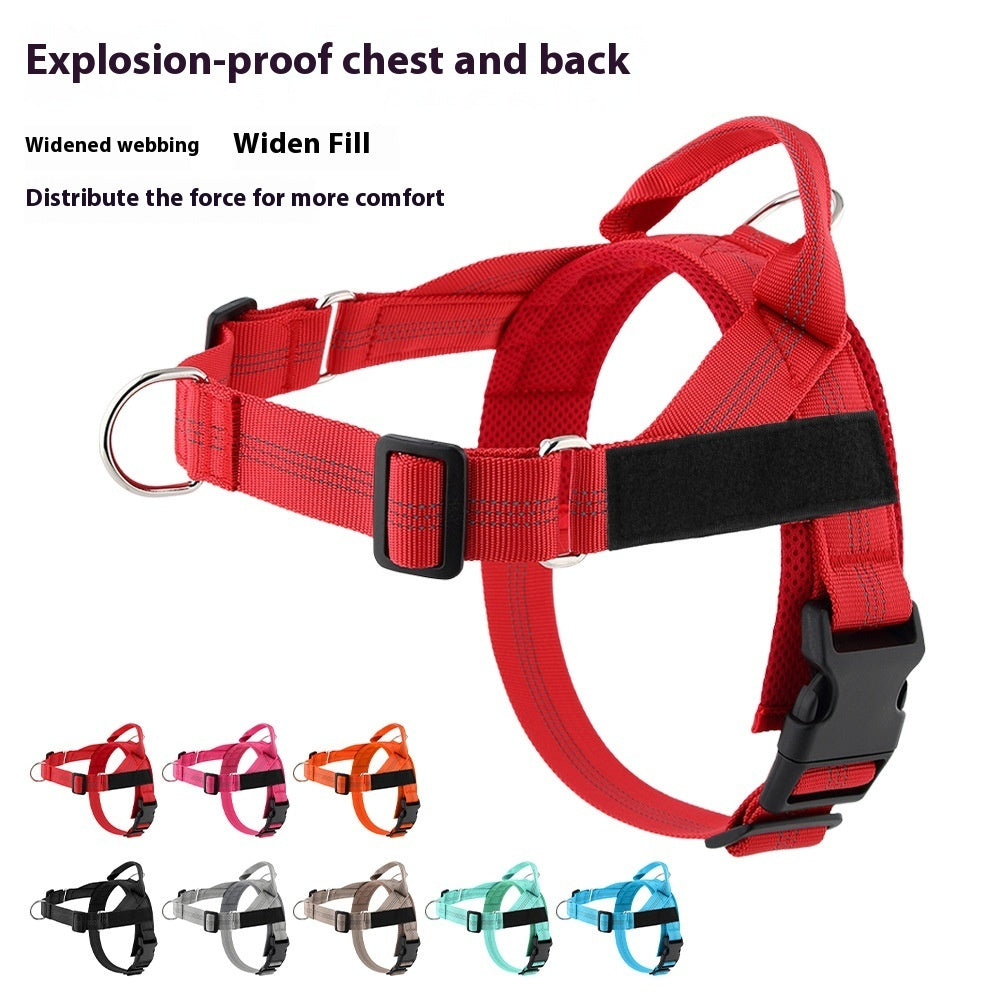 KFX-9245373 Lightweight Dog Breast Strap with Hand-Holding Rope - Multiple Colors Available